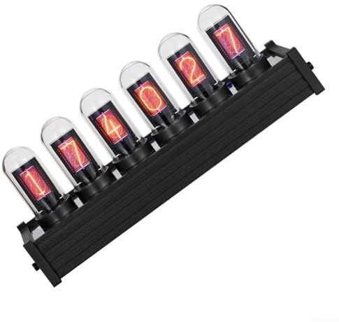 Digitaler IPS-Röhrenuhr-Kits Mit PC-Steuerung, 6Er Set, Für DIY Nixie Clock, 16:9 Display (135x240 Pixel), RGB-LED-Unterbeleuchtung, Kompatibel Mit für Windows 7/8/10