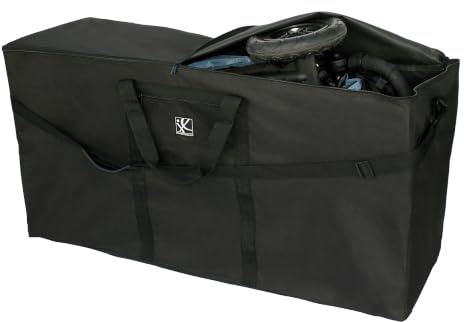 J.L. Childress Standard & Dual Stroller Bag - Travel Bag for Airplane, Fits Most Single & Double Baby Strollers, Airport Accessories for Gate or Baggage Check, Adjustable Strap - X-Large, Unpadded