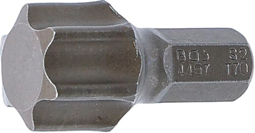 BGS 4457 | Bit | Außensechskant 8 mm (5/16) | T-Profil (für Torx) T70 | Länge 30 mm | Chrom-Vanadium-Stahl (S2)