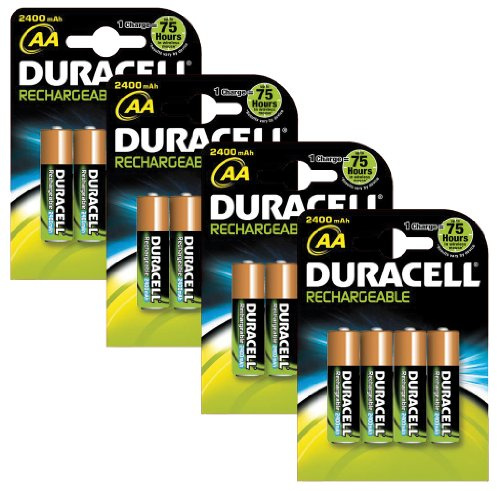 Duracell Rechargeable 2400 mAh AA Batteries - 16 Pack
