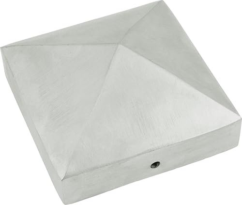 Connex Pfostenkappe Pyramide - 90 x 90 mm - Witterungsschutz für Pfosten & Zäune - Aluminium / Zaun-Abdeckung / Pfahlkappe / Zaunabdeckung / Zaunkappe / Säulenkappe / HV4326