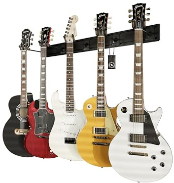 String Swing sw5rl-c-k Gitarre Keeper Bundle mit 5 Gitarre Kleiderbügel & 1 Schwarz Vein Strong Wandhalterung