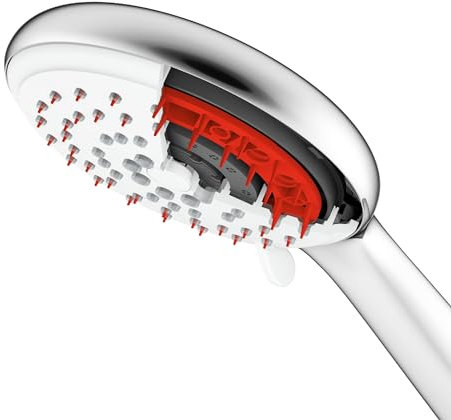 Y-home Shower Head - Self-Cleaning Handheld Shower Head for Hard Water, Universal Large Hand Showerhead with High Pressure Mode to Increase Pressure, Adjustable Powerful Flow Shower Heads with 5 Spray