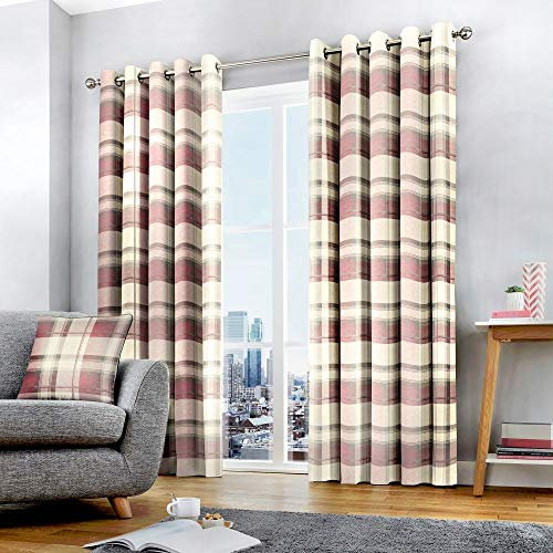 Fusion Two Curtain Panels, Cotton,Polyester, Blush Pink, W229cm (90) x D183cm (72)