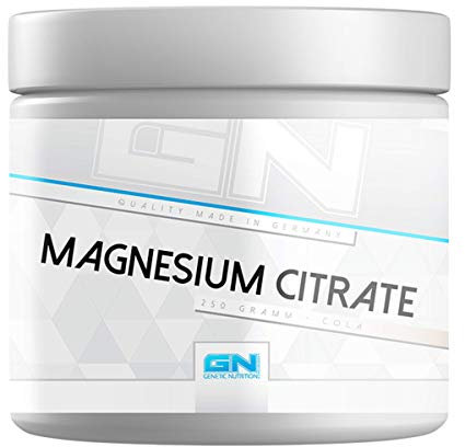 GN Laboratories Magnesium Citrate Pulver Muskelaufbau Ausdauer Energie Supplement 250g (Peach)