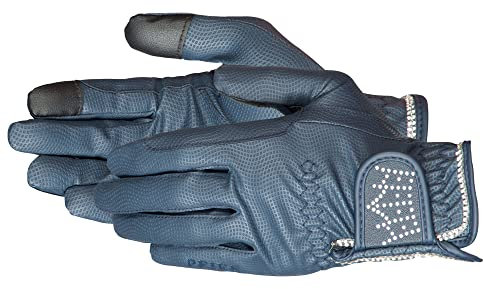 PFIFF 102599 Reithandschuh „Crystal Crown“ mit Strass, dunkelblau 8