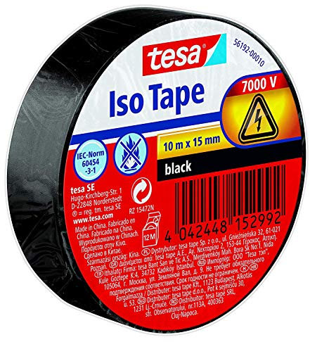 tesa Isolierband (Schwarz | 10 Rollen)