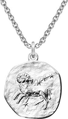 trendor Sternzeichen Widder mit Halskette Silber 925 Tierkreiszeichen Anhänger Sterlingsilber für Damen, Herren oder Kinder, 08444-50 50 cm