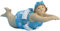 Pommerntraum ®| ❤ Dekorationsfigur mollige Dame | Maritime Badenixe | Mollige Badelady | üppige Nana | moppelige Lady | Sammlerfigur MIA (Weiss - Blau)