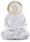 Donkey Summerglobes The White Buddha Schneekugel Glitzerkugel, Material: Glas, Wasser, Polyresin, Maße: 15,5 cm hoch, 11,5 cm breit, 330453