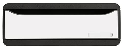 Exacompta 317713D Toolbox Glossy mit 1 Schublade aus Recycling-Kunststoff zur Aufbewahrung kleiner Utensilien 27 x 35,5 x 13,5 cm. Ideal für Büro und Schreibtisch für mehr Platz. Blauer Engel weiß
