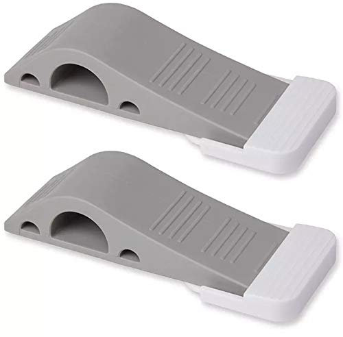 WZCXYX Door Stopper 2 Pack Set Premium Heavy Duty Door Stop Rubber Wedge With Decorative Storage Holder-Perfect Doorstop For Draft Stop