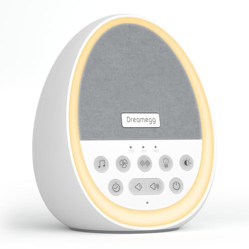 Dreamegg Nite 4 Maquina Ruido Blanco Bebe, Máquina de Ruido Blanco Portátil con 14 Sonidos Calmantes, USB Recargable con Luces Nocturnas para Dormido Viajar, Conector para Auriculares