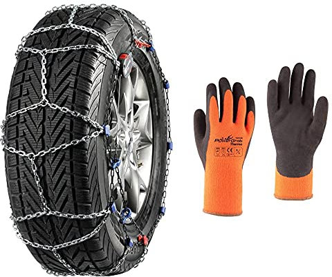 pewag Schneeketten 37146 servo SUV RSV 79, 1 Paar & Görte Power Grab Thermo Winterhandschuh, Größe 10/XL