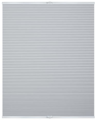 Lichtblick Thermo-Plissee Klemmfix, ohne Bohren, verspannt, Wabenplissee, Blickdicht, Hitzeschutz, Klemmträger, Energie und Heizkosten sparen Weiß,110 cm x 130 cm (B x L)