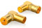 SEBSON Adaptateur Antenne Coudé à 90° Set - 2x Coaxial mâle (IEC) vers Coaxial femelle (IEC) - Adaptateur Câble d'Antenne pour TV, Radio, Récepteur