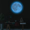 PartyKindom Glow in The Dark Moon Wandsticker für Decke, 3D-gewölbt, leuchtet im Dunkeln, leuchtende Mond-Wanddekoration, perfekt für Kinderzimmer, Schlafzimmer, Wohnzimmer