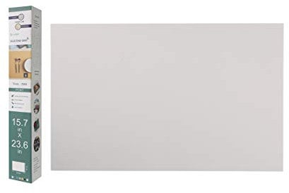 Extra Thick(2mm) Silicone Mat, Kitchen Worktop Protector, Heat-Proof, Non-Slip, Waterproof, Light Grey, 60x40cm