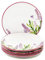 Lashuma runde Kuchenteller 15 cm Ø, Frühstücksteller lila Lavendel, Brotteller Set 4 teilig