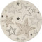 the carpet Monde Kids weicher Sternenteppich, Sternenhimmel, Kinderteppich, Hoch-Tief Effekt, Pflegeleicht, Farbecht, Lebendige Farben, Sterne, 120 cm Rund
