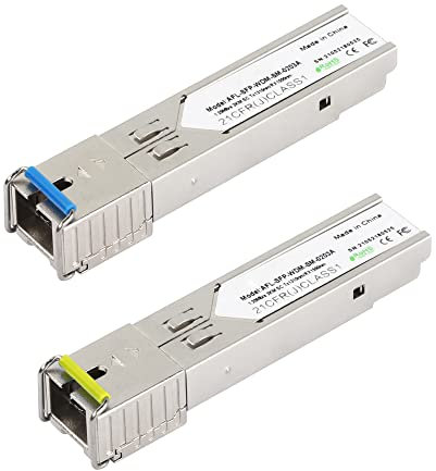 CERRXIAN Transceptor de fibra del módulo del SC del BIDI SFP del solo modo 1.25G, SFP-WDM-SM, par del SC Tx1550nm/Rx1310nm-1 de 3KM