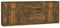 vidaXL Sideboard 3-TLG. Kommode Anrichte Schrank Beistellschrank Mehrzweckschrank Standschrank mit Schubladen Türen Räuchereiche Holzwerkstoff
