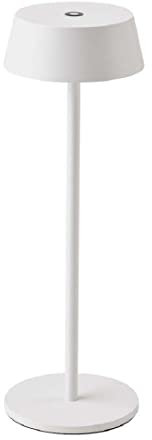 V-TAC Dimmbare LED Tischlampe Kabellos mit Touch-Bedienung - Wiederaufladbar Weiß Lampe für den Innen und Draußen - Außenbereich IP54 - Hause Restaurant - 4400-mAh-Akku - Warmweiß 3000K - 2W