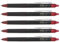 PILOT Frixion Point Clicker Tintenroller, radierbar, feine Spitze, Rot, 5 Stück