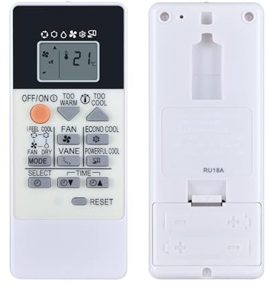 GOUYESHO RU18A Mando a Distancia de Aire Acondicionado Adecuado para Mitsubishi Compatible con Mitsubishi MSZ-DM25VA MSZ-HJ35VA MSZ-HJ25VA MSZ-DM25VA-ER1 MSZ-DM35VA-ER1