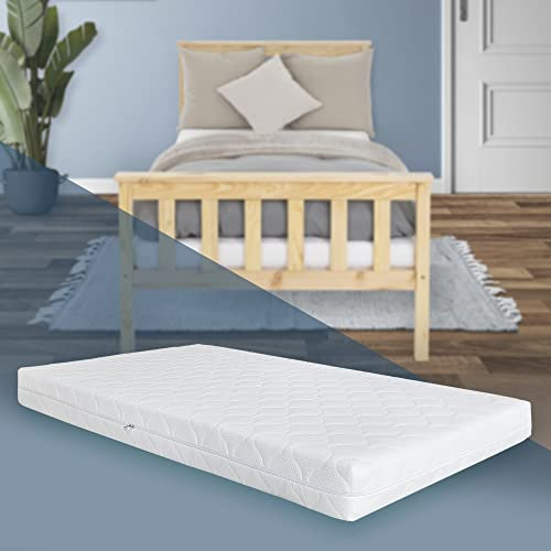 ML-Design Matratze 100 x 200 x 16 cm, Orthopädische 7-Zonen Kaltschaummatratze, Öko-Tex Zertifiziert, Härtegrad H4 extra fest, atmungsaktiv & antibakteriell, Bezug abziehbar & waschbar, Rollmatratze