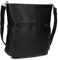 Zwei Damen Handtasche Mademoiselle.M M140 Umhängetasche 12 Liter klassische Crossbody Bag aus weichem Kunstleder, DIN-A4 passend, große Tasche für die Arbeit, Büro oder Uni (noir)
