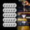 Shalwinn Lot de 25 dessous de verre à LED pour boissons, bouteilles d'alcool, dessous de verre à DEL pour café, thé, bière, bouteille de vin (blanc)