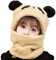 MK MATT KEELY Kinder Winter Mütze Junge Mädchen 2 in 1 Warme Cartoon Panda Schal Ohrenklappe Ski Mütze Set,Beige,1-4 Jahre