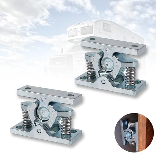 Wohnmobile Tür Clip Feststeller,Gloryit 2Pcs Schwerlast Türstopper Wohnwagen Wohnmobil Türfeststeller,Türstopper-Zinklegierung Für Wohnmobile Und Boote von Wohnwagen