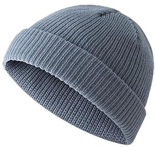 BSLVWG Mütze für Männer, Unisex Classic Dicke Strickmütze Winter Hut Manschette Skullcap Stretch Soft Beanie Daily, Geschenke für Männer/Frauen/Sie/Ihn/Papa (Grau)