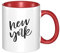 RFSHOP Taza de pared interior de color, tazas de Nueva York, tazas de té ancho y chocolate caliente - 330ml
