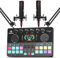 Podcast Equipment Bundle for 2, Audio Interface DJ Mixer All-In-One with 48V Condenser Microphone Studio Equipment For Streaming COMMANDER M100