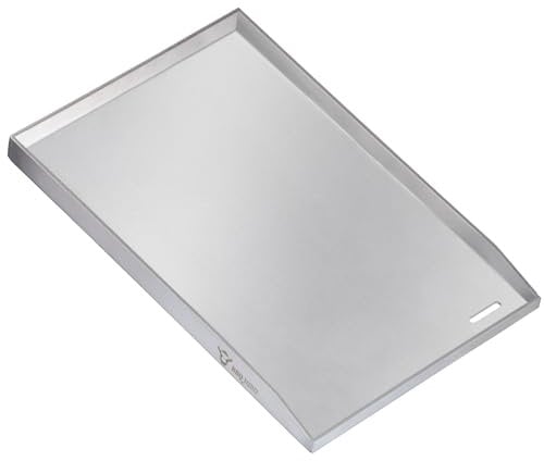 Piastra barbecue in acciaio inox BBQ-Toro | 30 x 45 cm | BBQ plancha | rettangolare, universale e solida | piastra per grigliare a carbonella e a gas, accessori per barbecue, padella per grigliare