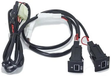 DowraP Chargeur USB pour Voiture Golf 6 5 MK5 Scirocco 06-14, PD, Charge Rapide QC3.0, Bouton Adaptateur d'Interface Allume-Cigare (Color : One Belt Two QC3.0)