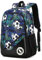 BTOOP Rucksack für Kinder, Jungen, Mädchen, Elementar-Büchertasche, 43,2 cm, Mittelschultasche, Grundschulrucksack für Teenager, Reisen, geeignet für Kinder ab 6 Jahren, Graffiti-Fußball, Schwarz,