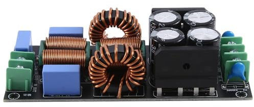 Runioney Modulo filtro di potenza, filtro EMI, pulizia della rete AC, audio HiFi, rumore, 20 A, facile da usare