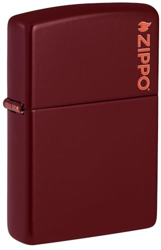 Zippo Benzin-Feuerzeug Merlot mit Zippo Logo 60007115, unbefüllt
