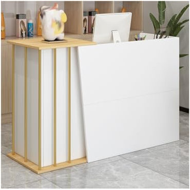 Empfangstheke, Einfacher, Moderner Supermarkt, Minimarkt, Hotel, Kleine Bar, Schönheitssalon, Bekleidungsgeschäft, Kassierer, Rezeption, Kasse Für Den Salon, Empfang(Size:120cm/47.24in,Color:Warmweiß)