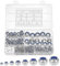 Bczhieulw 200 PCS Dadi autobloccanti, dadi di sicurezza, dadi in acciaio inossidabile A2-70, dadi autobloccanti esagonali in nylon, set di 8 dimensioni di dadi: M2, M3, M4, M5, M6, M8, M10, M12.