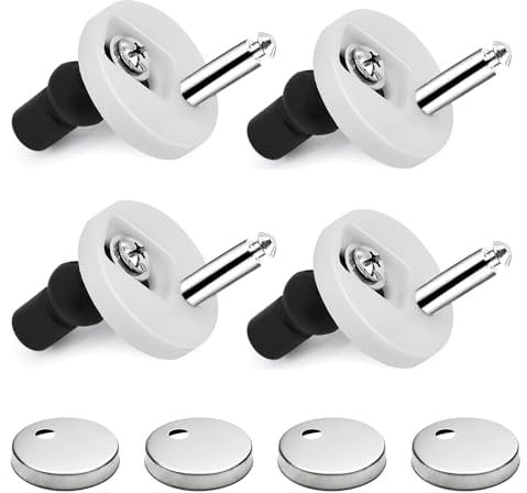 4 Pack Toilet Seat Fittings Fixings | Quick Release Hinges