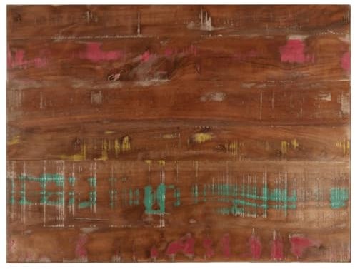 vidaXL Tischplatte, Holzplatte Rechteckig, Massivholzplatte für Tisch Esstisch Couchtisch, Ersatztischplatte, 70x50x3,8cm Altholz Massiv