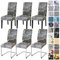 Alishomtll Stretch Stuhlhussen 4er/6er Set Stuhlbezug Schwingstuhl Elastische Esszimmer Stuhlhussen Abnehmbarer Waschbarer Stühle Schutz für Küche Restaurant Hotel Bankett (Marmor, 6 Stück)
