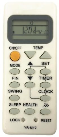 Control Remoto de Aire Acondicionado YR-M10 for Aire Acondicionado DS-12HTA, Compatible con YL-M10 YR-M09 YR-M05 YR-M07 YR-M02