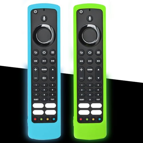 Funda para mando a distancia para Jvc/Toshiba/Xiaomi Fire TV, compatible con Fire Tv que brilla en la oscuridad, a prueba de golpes y lavable, funda para control remoto compatible con Firestick,