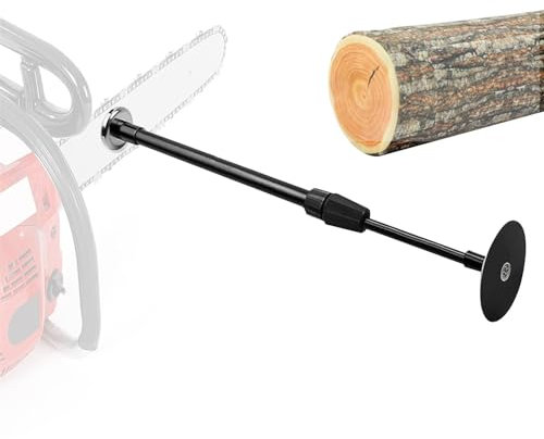 Brennholz Messstab - Brennholz Messwerkzeug mit Teleskopschaft | Einstellbar Brennholzlehre mit Magnet | Teleskop Brennholz Schneidwerkzeug zum Messen von Brennholzlänge (Schwarz)